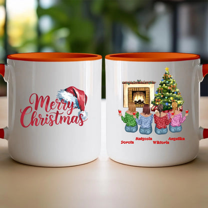 Kubek personalizowany świąteczny dla przyjaciółek #129