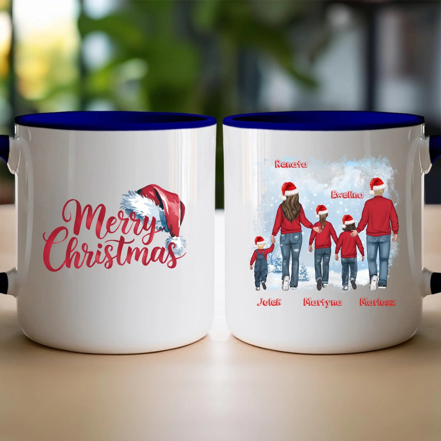 Kubek personalizowany świąteczny dla rodziny #814