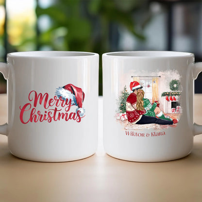 Kubek personalizowany świąteczny dla par #58