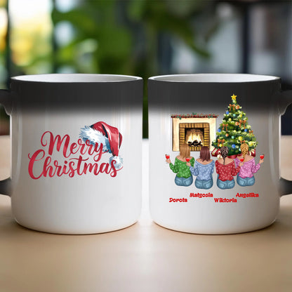 Kubek personalizowany świąteczny dla przyjaciółek #129