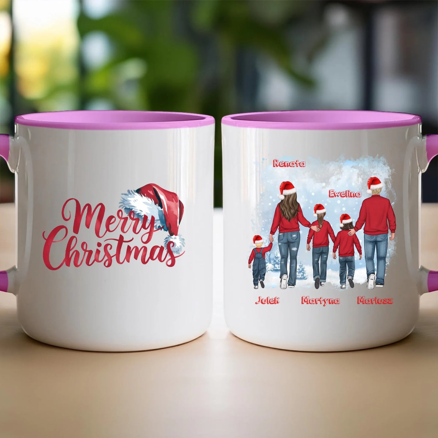 Kubek personalizowany świąteczny dla rodziny #814