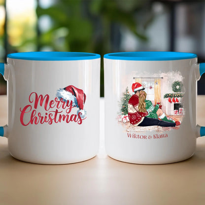 Kubek personalizowany świąteczny dla par #58