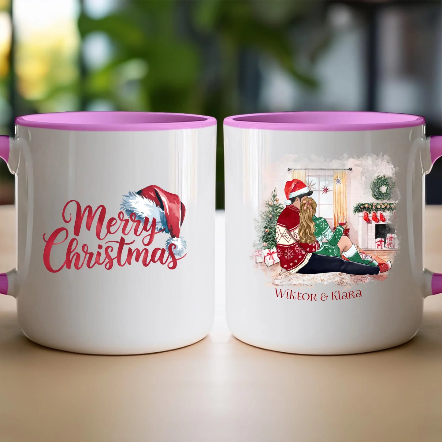 Kubek personalizowany świąteczny dla par #58