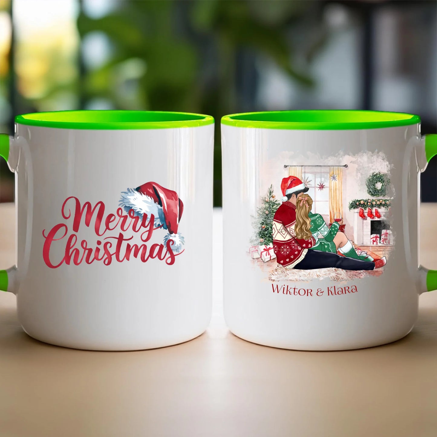 Kubek personalizowany świąteczny dla par #58