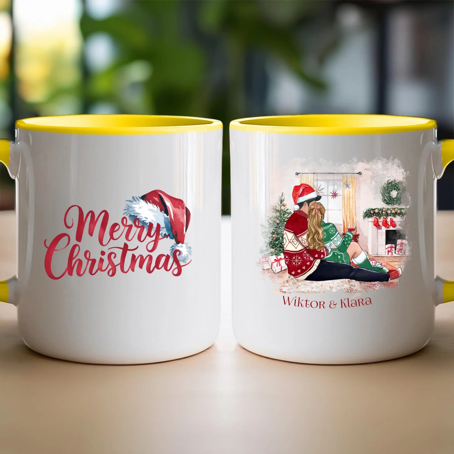 Kubek personalizowany świąteczny dla par #58