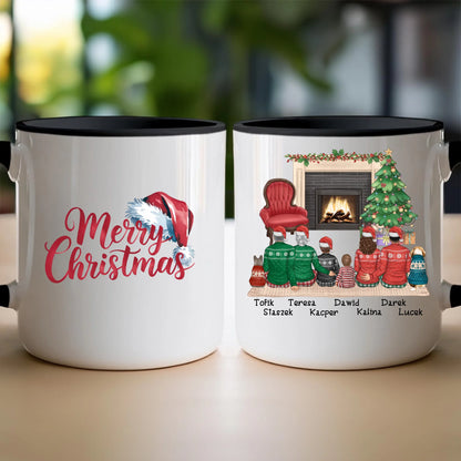 Kubek personalizowany świąteczny dla rodziny - z pieskami #810