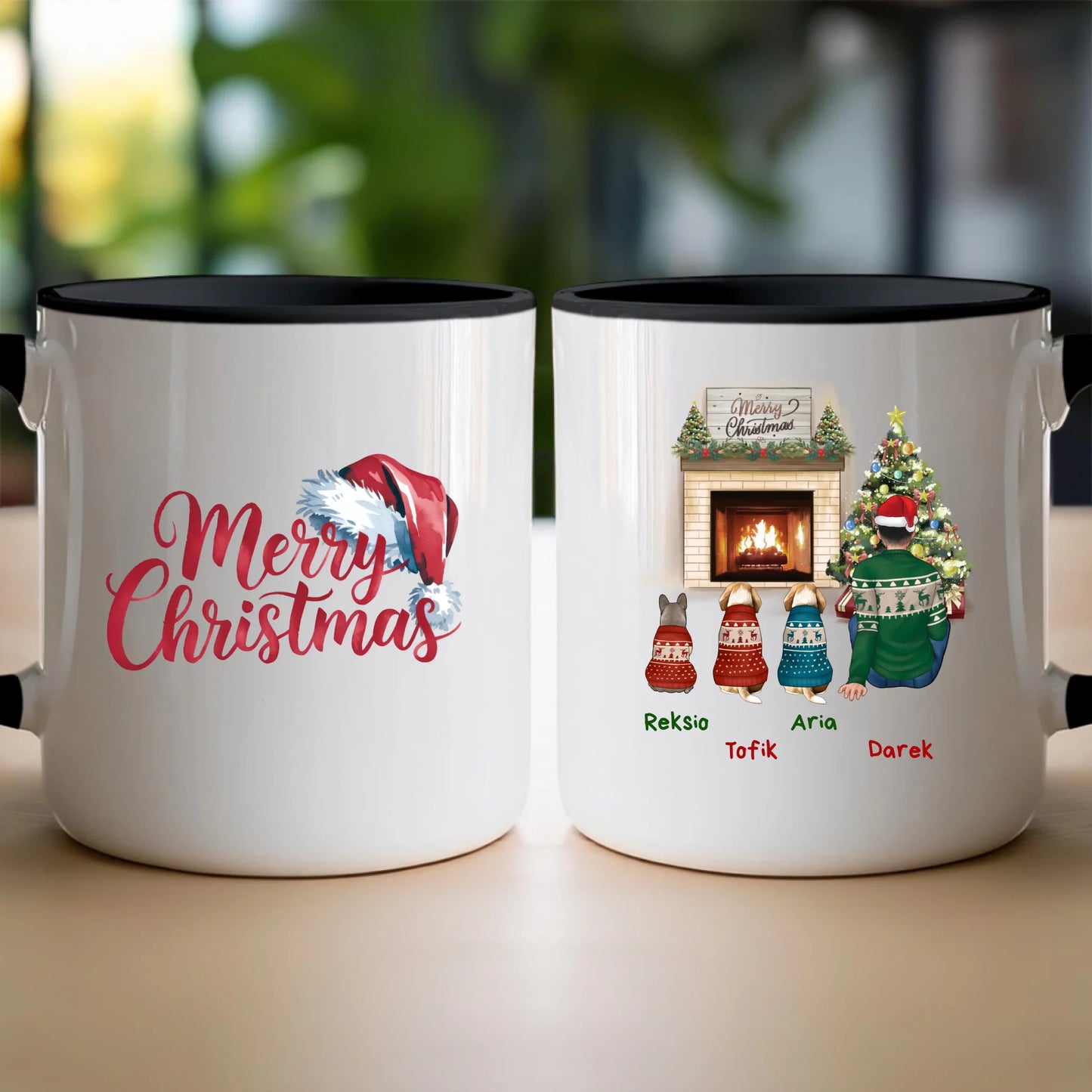 Kubek personalizowany świąteczny dla mężczyzny - pieski #650