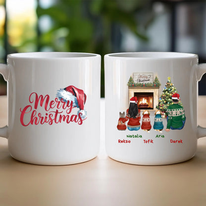 Kubek personalizowany świąteczny dla par - pieski #55