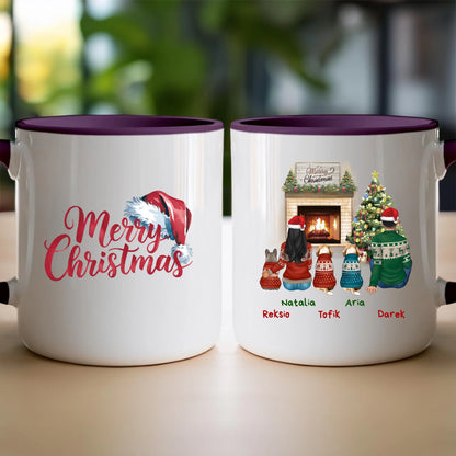 Kubek personalizowany świąteczny dla par - pieski #55