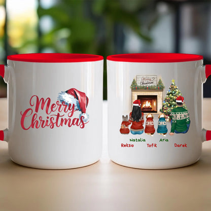 Kubek personalizowany świąteczny dla par - pieski #55