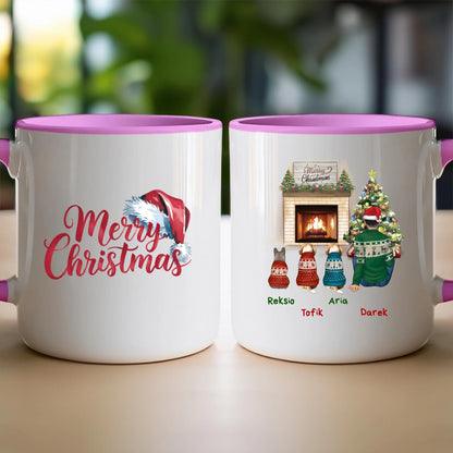 Kubek personalizowany świąteczny dla mężczyzny - pieski #650