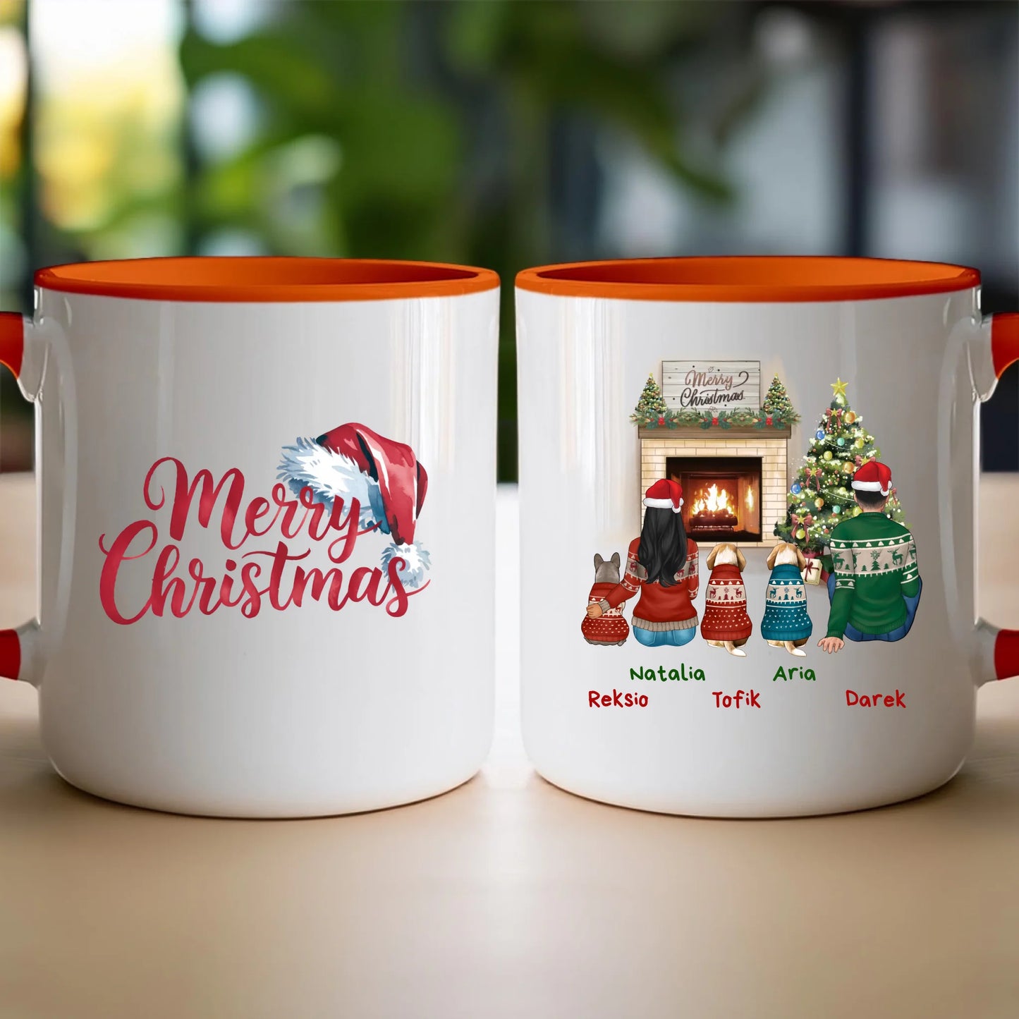 Kubek personalizowany świąteczny dla par - pieski #55