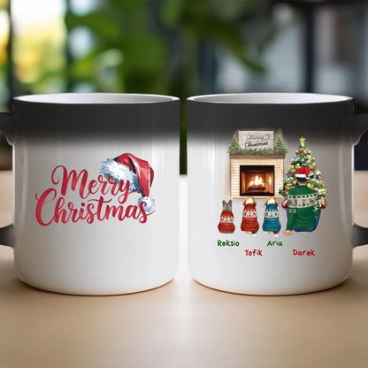 Kubek personalizowany świąteczny dla mężczyzny - pieski #650