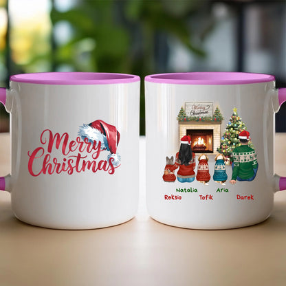 Kubek personalizowany świąteczny dla par - pieski #55