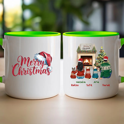 Kubek personalizowany świąteczny dla par - pieski #55