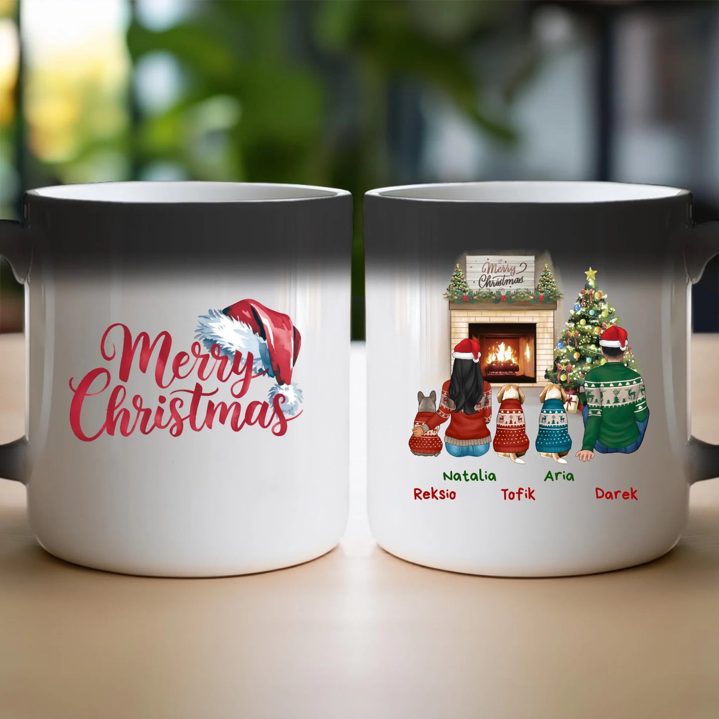 Kubek personalizowany świąteczny dla par - pieski #55