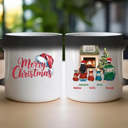 Kubek personalizowany świąteczny dla par - pieski #55