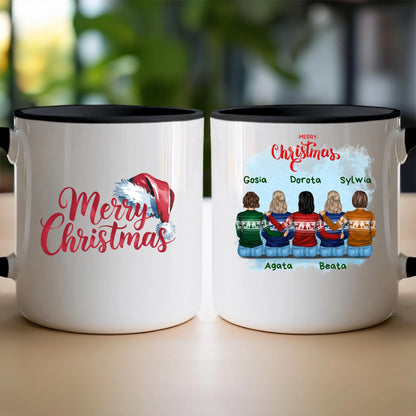 Kubek personalizowany świąteczny dla przyjaciółek 2-5 osób #126