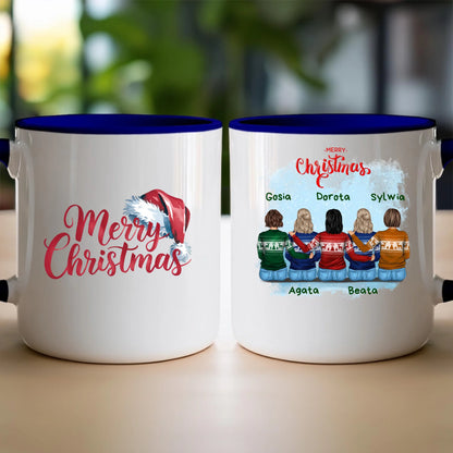 Kubek personalizowany świąteczny dla przyjaciółek 2-5 osób #126