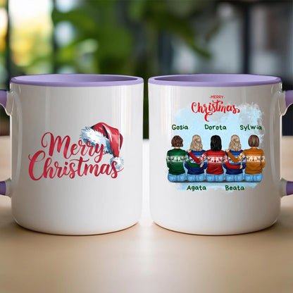 Kubek personalizowany świąteczny dla przyjaciółek 2-5 osób #126