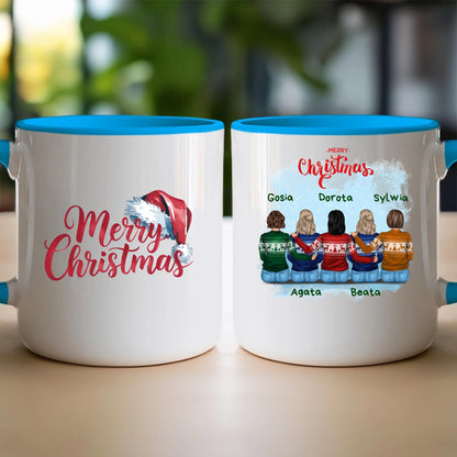 Kubek personalizowany świąteczny dla przyjaciółek 2-5 osób #126