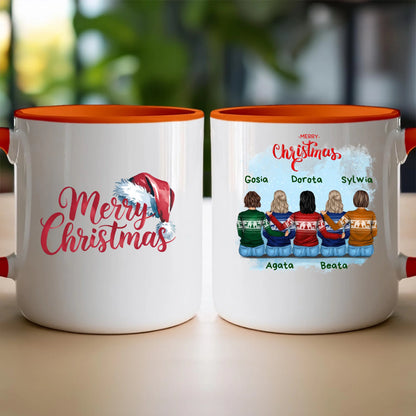 Kubek personalizowany świąteczny dla przyjaciółek 2-5 osób #126