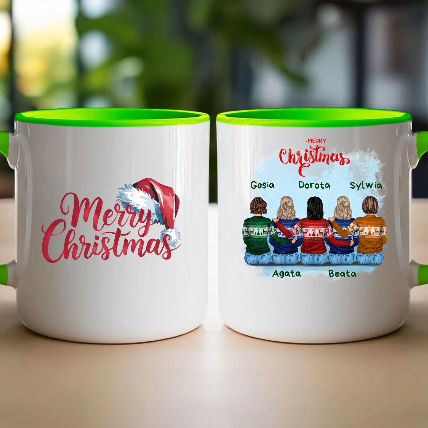 Kubek personalizowany świąteczny dla przyjaciółek 2-5 osób #126