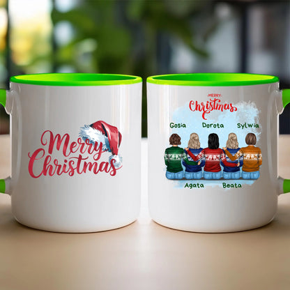 Kubek personalizowany świąteczny dla przyjaciółek 2-5 osób #126