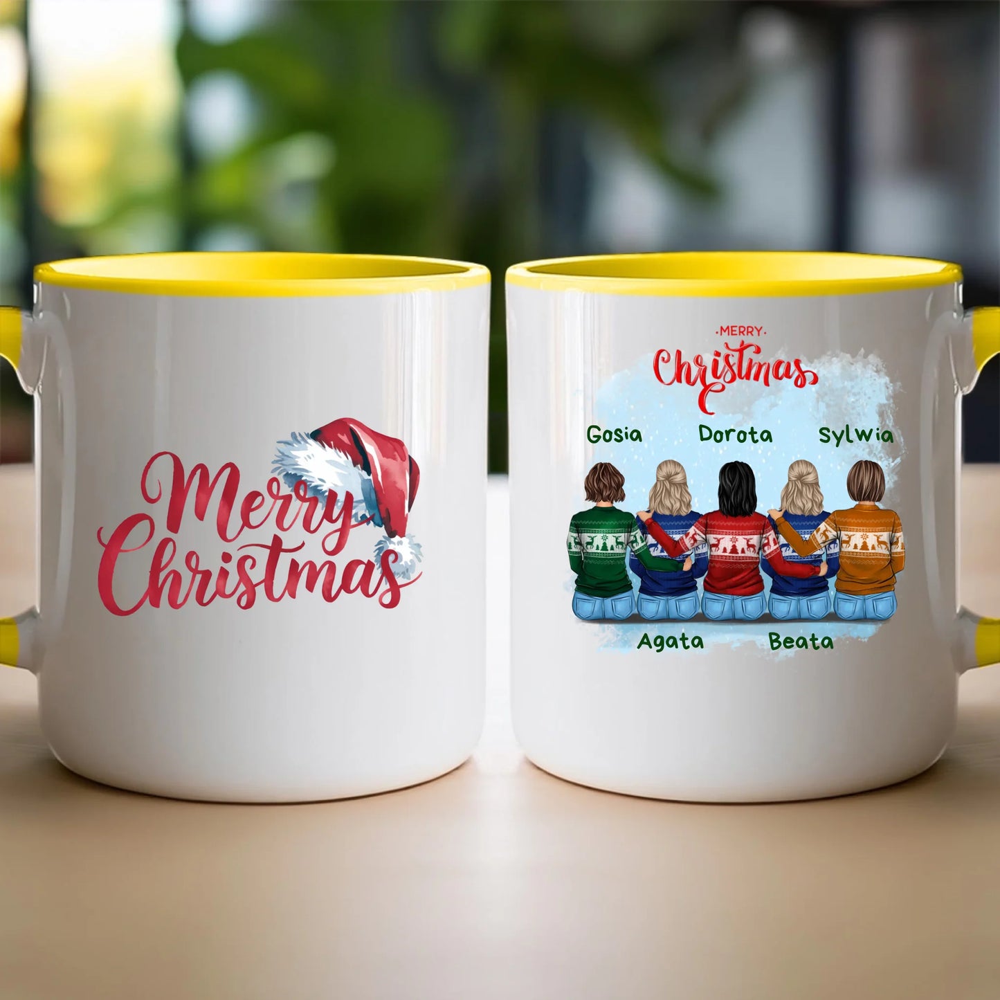 Kubek personalizowany świąteczny dla przyjaciółek 2-5 osób #126