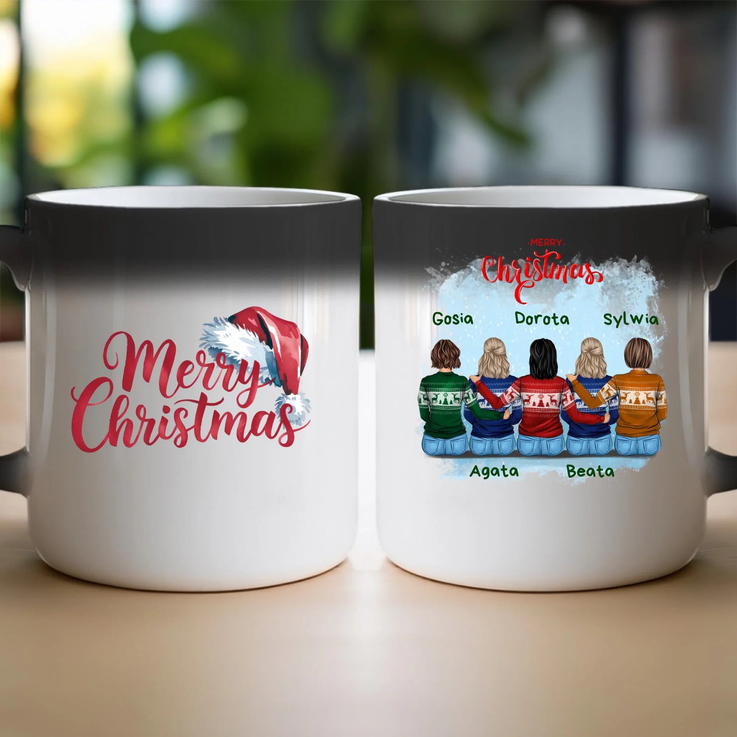 Kubek personalizowany świąteczny dla przyjaciółek 2-5 osób #126