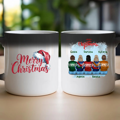 Kubek personalizowany świąteczny dla przyjaciółek 2-5 osób #126