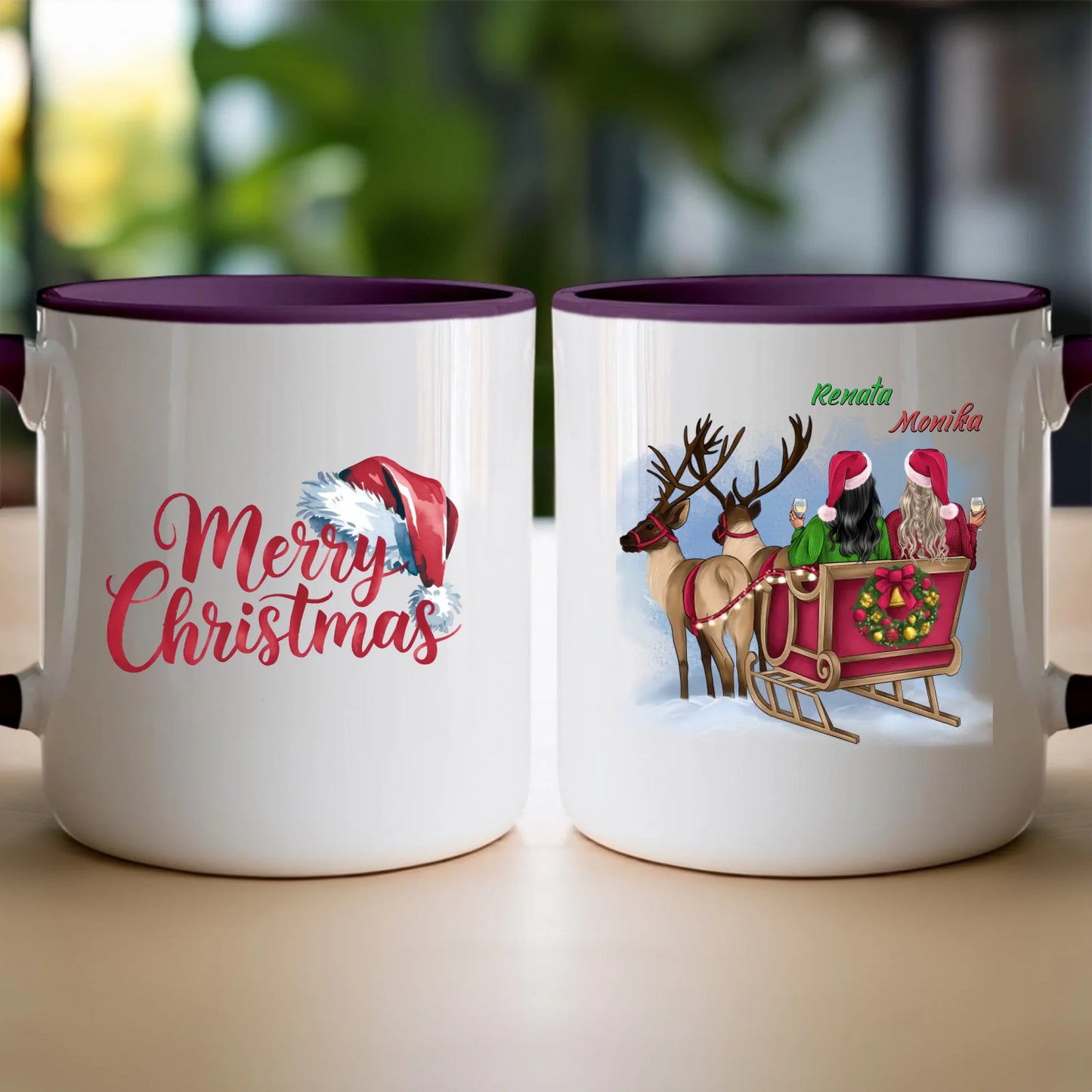 Kubek personalizowany świąteczny dla przyjaciółek #125