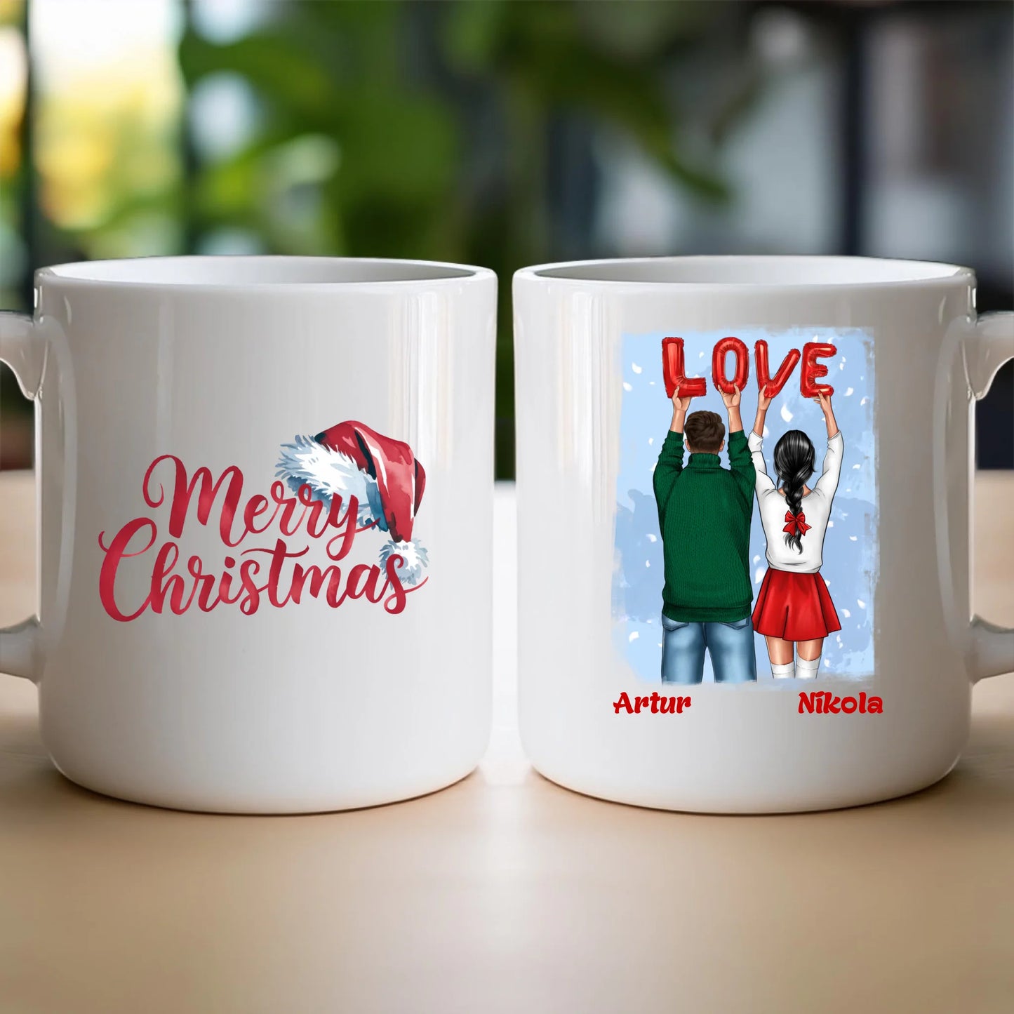 Kubek personalizowany świąteczny dla par #53