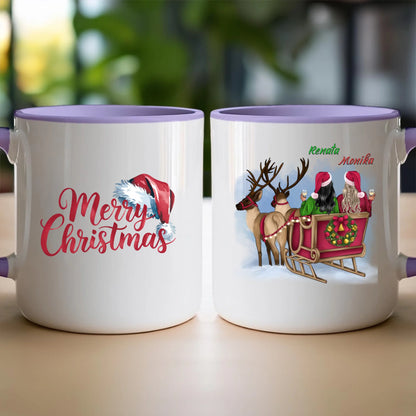 Kubek personalizowany świąteczny dla przyjaciółek #125