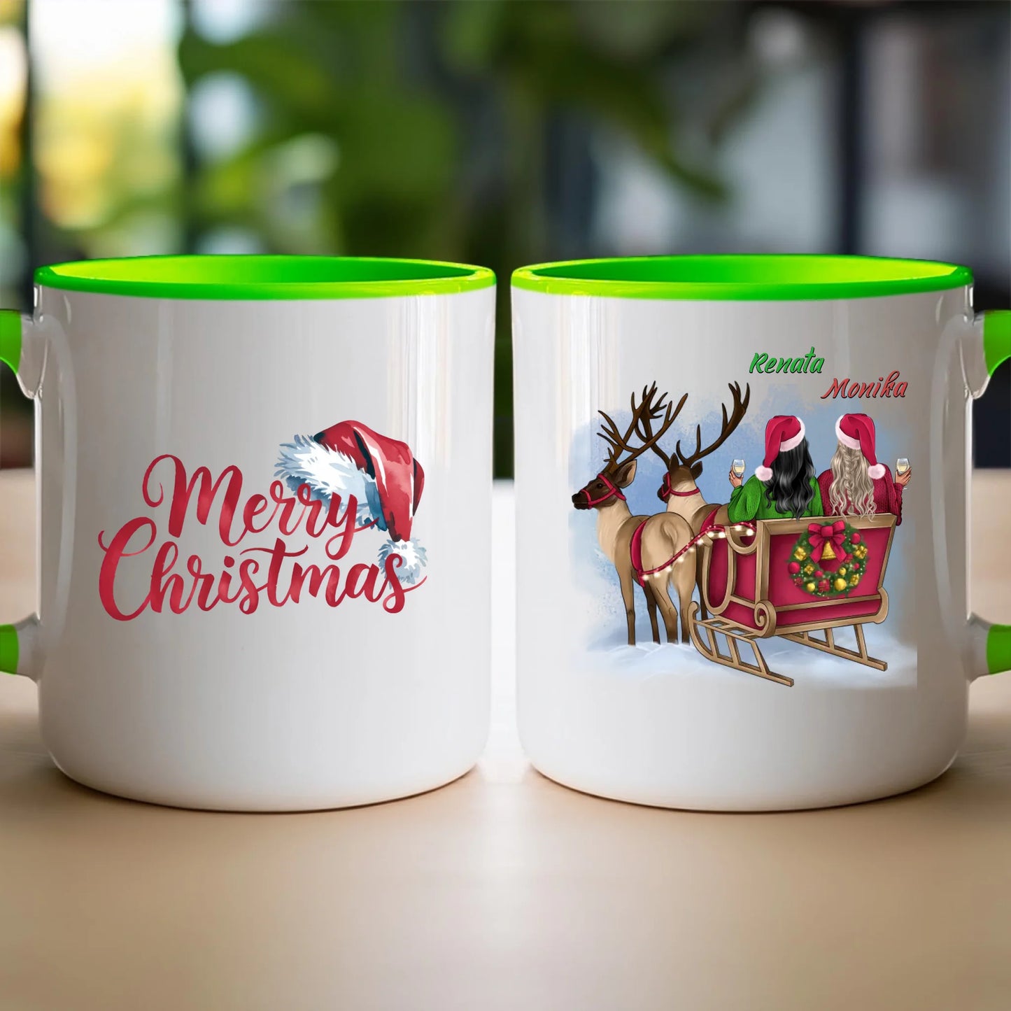 Kubek personalizowany świąteczny dla przyjaciółek #125