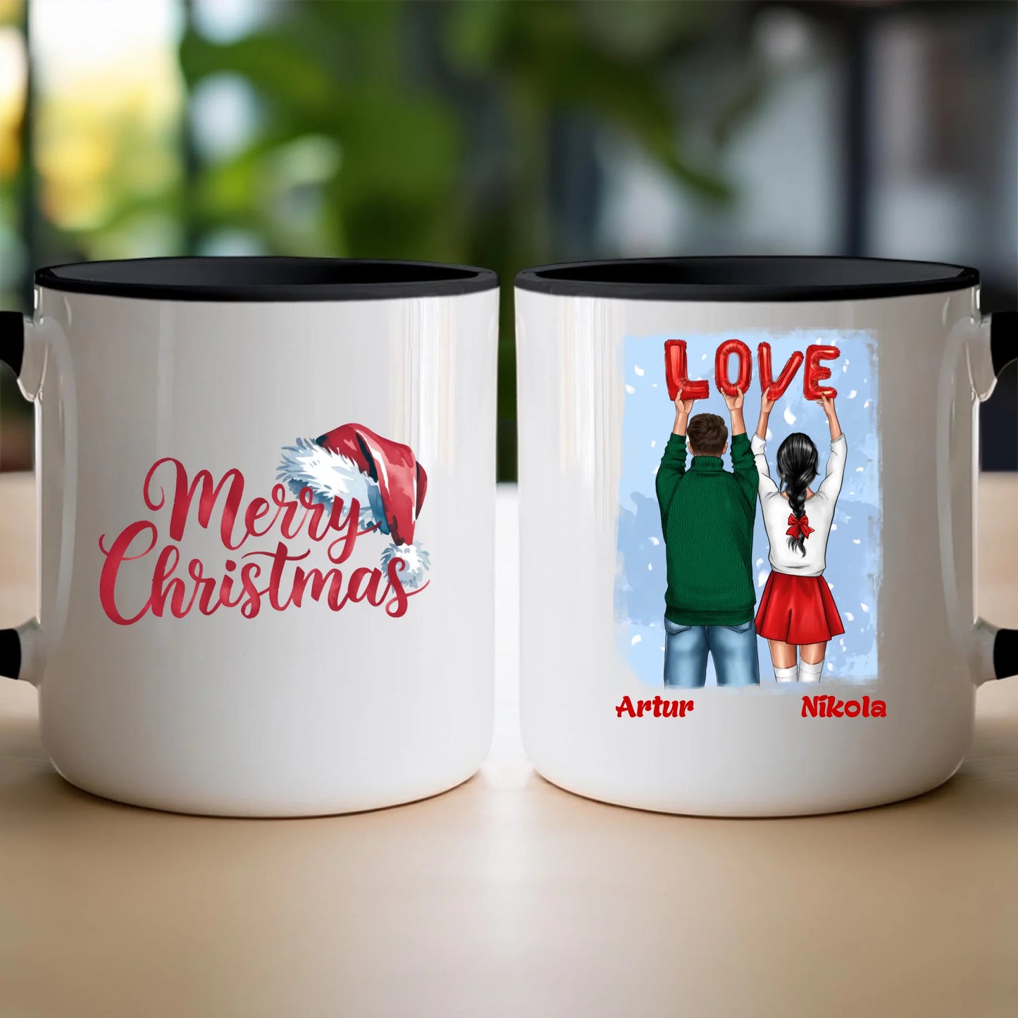 Kubek personalizowany świąteczny dla par #53