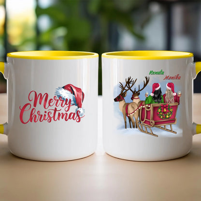 Kubek personalizowany świąteczny dla przyjaciółek #125