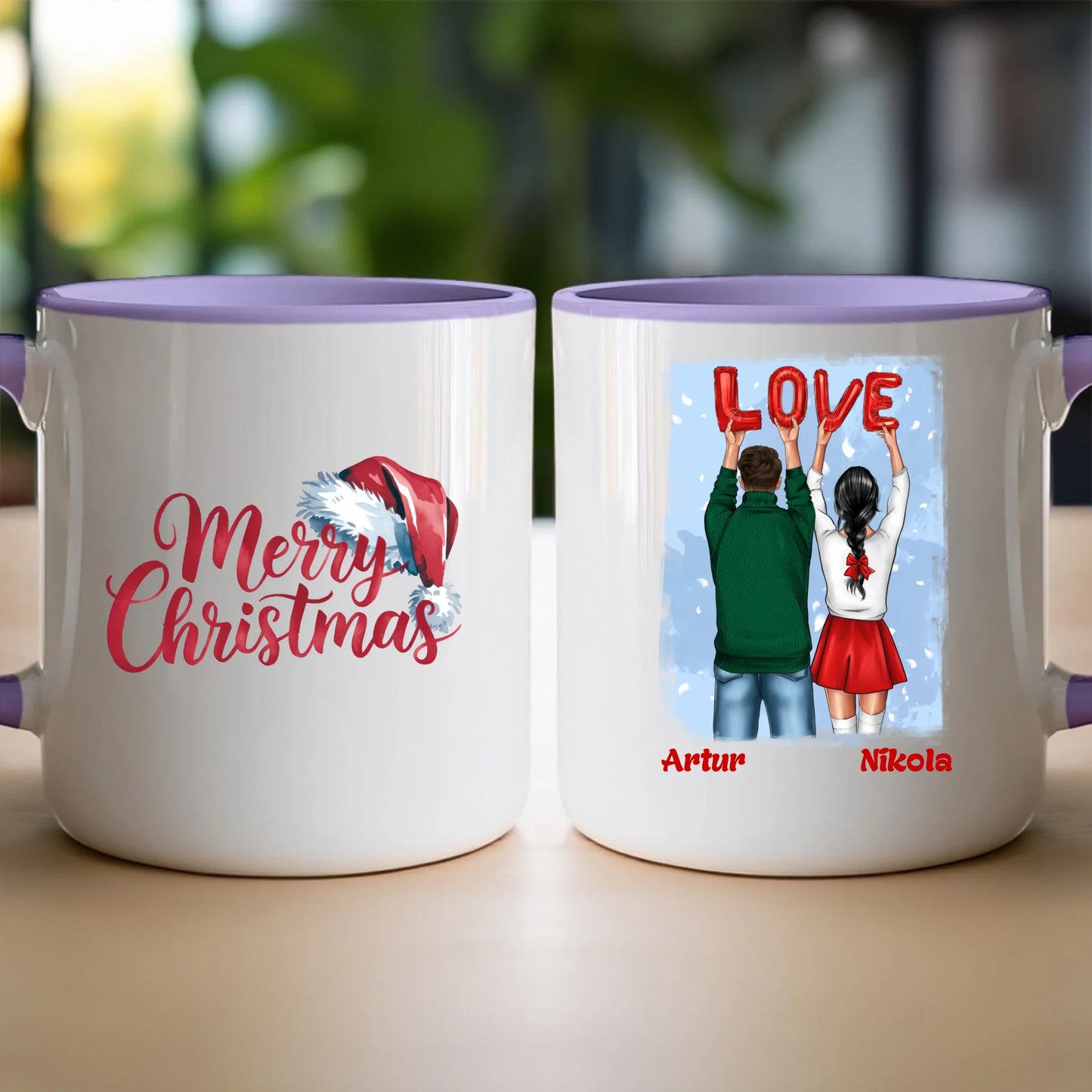 Kubek personalizowany świąteczny dla par #53