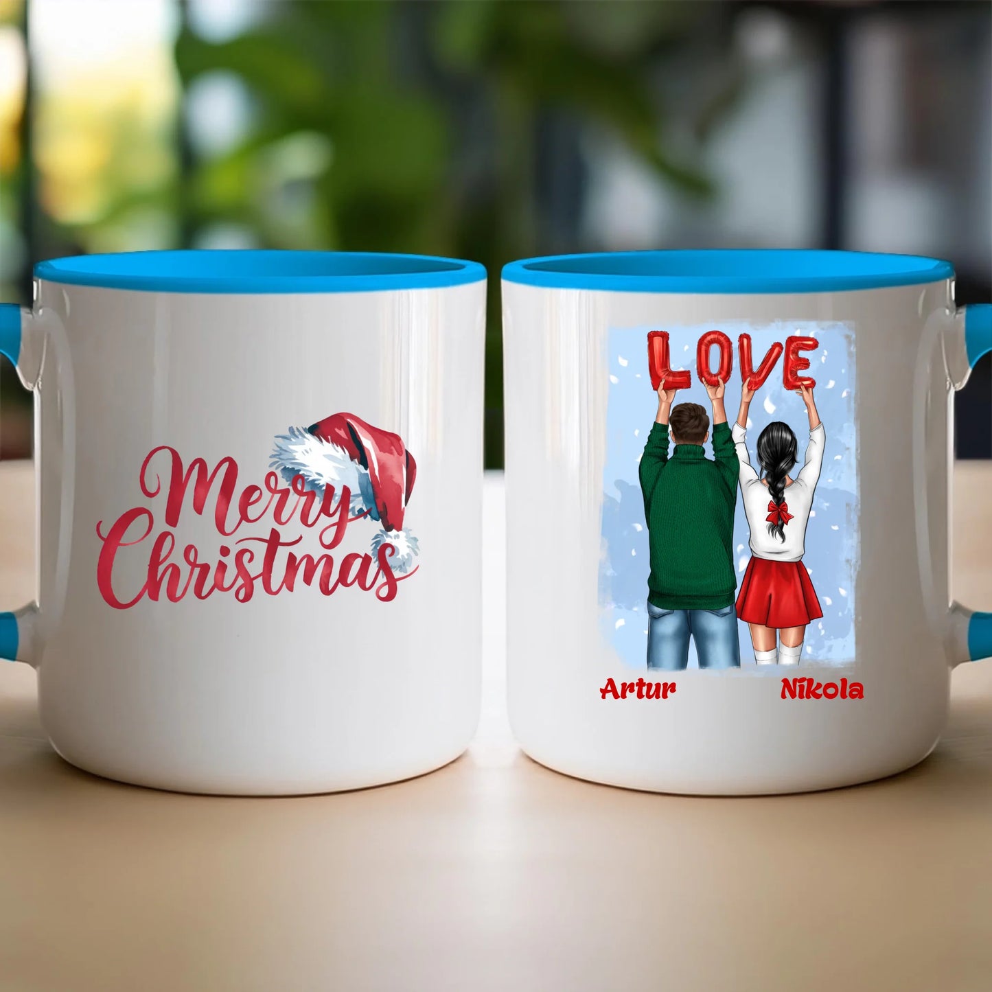 Kubek personalizowany świąteczny dla par #53