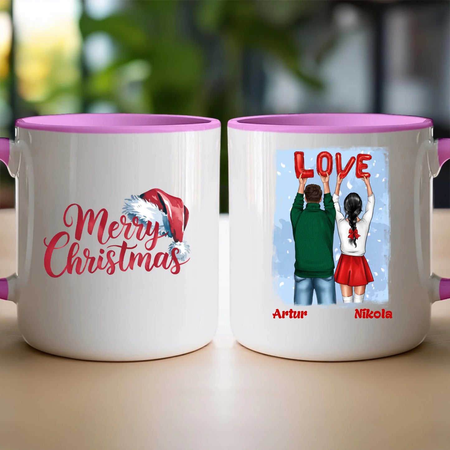 Kubek personalizowany świąteczny dla par #53