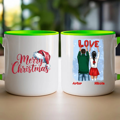 Kubek personalizowany świąteczny dla par #53