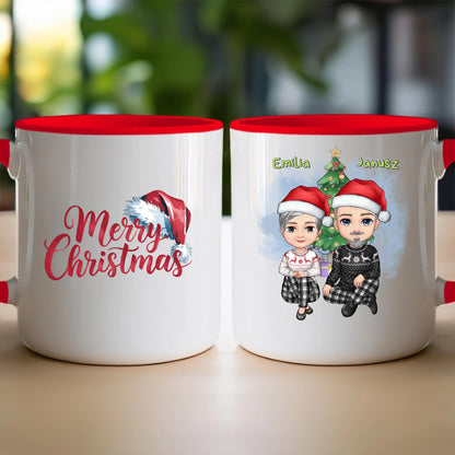 Kubek personalizowany świąteczny dla babci i dziadka #603