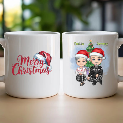 Kubek personalizowany świąteczny dla babci i dziadka #603