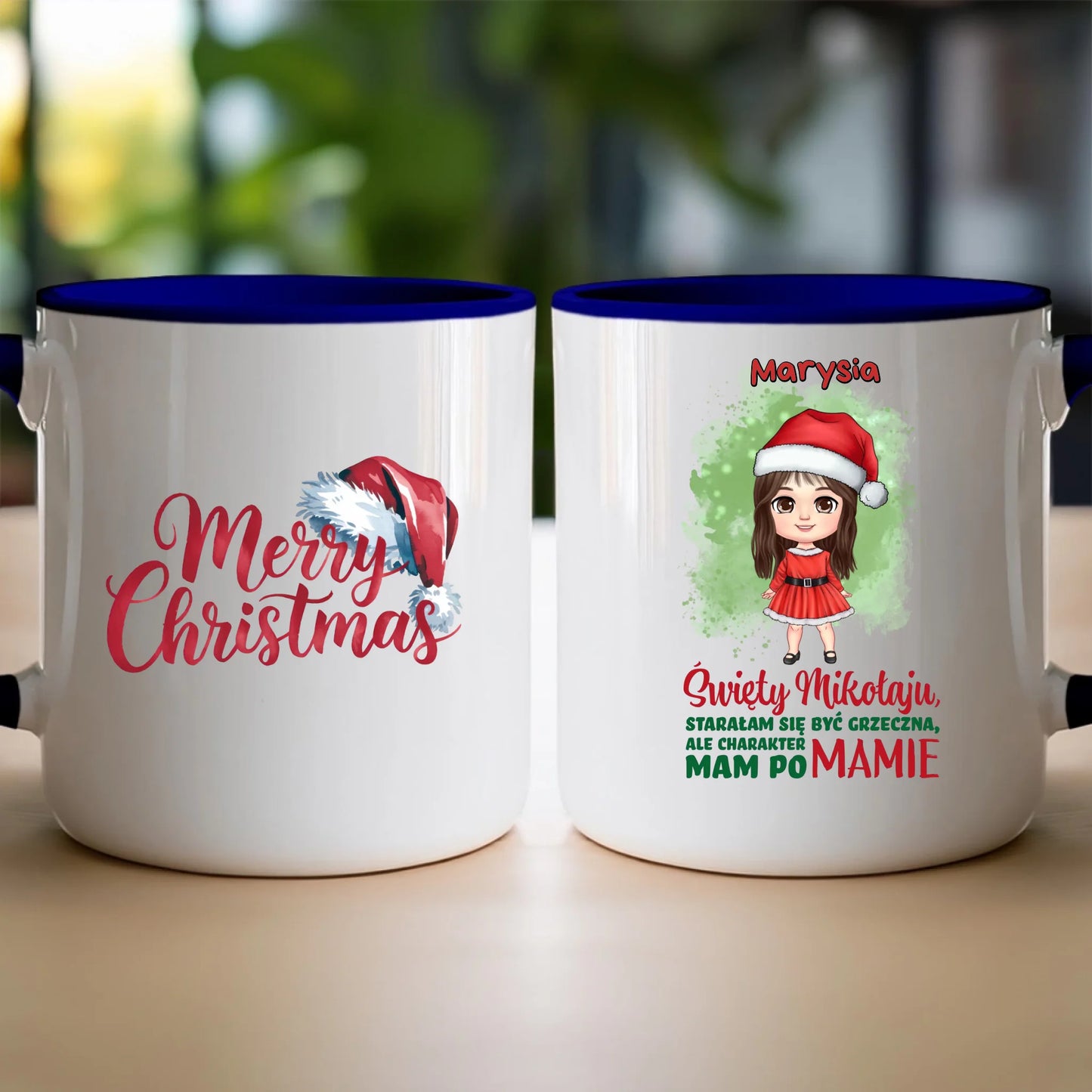 Kubek personalizowany świąteczny dla dziewczynki #90