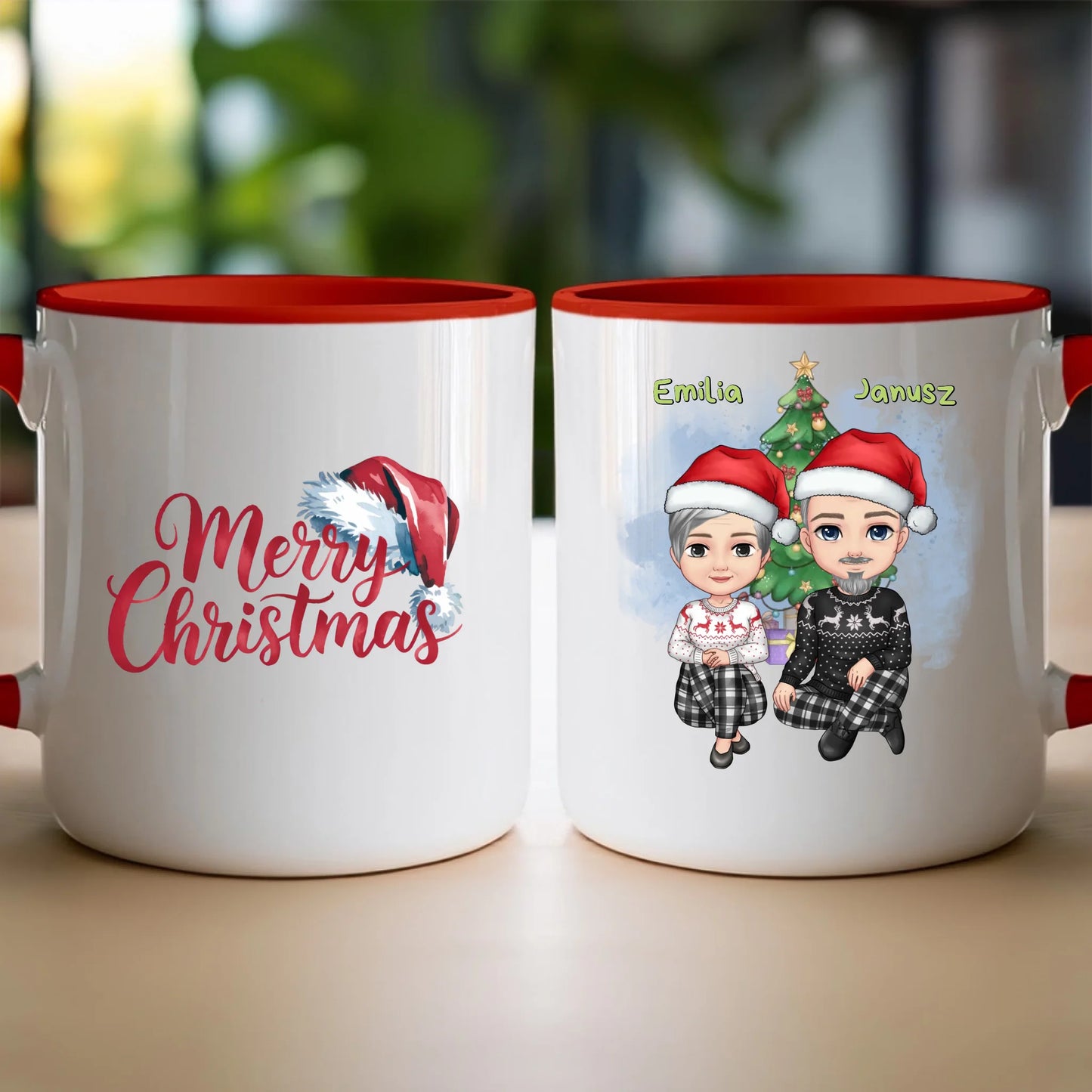 Kubek personalizowany świąteczny dla babci i dziadka #603