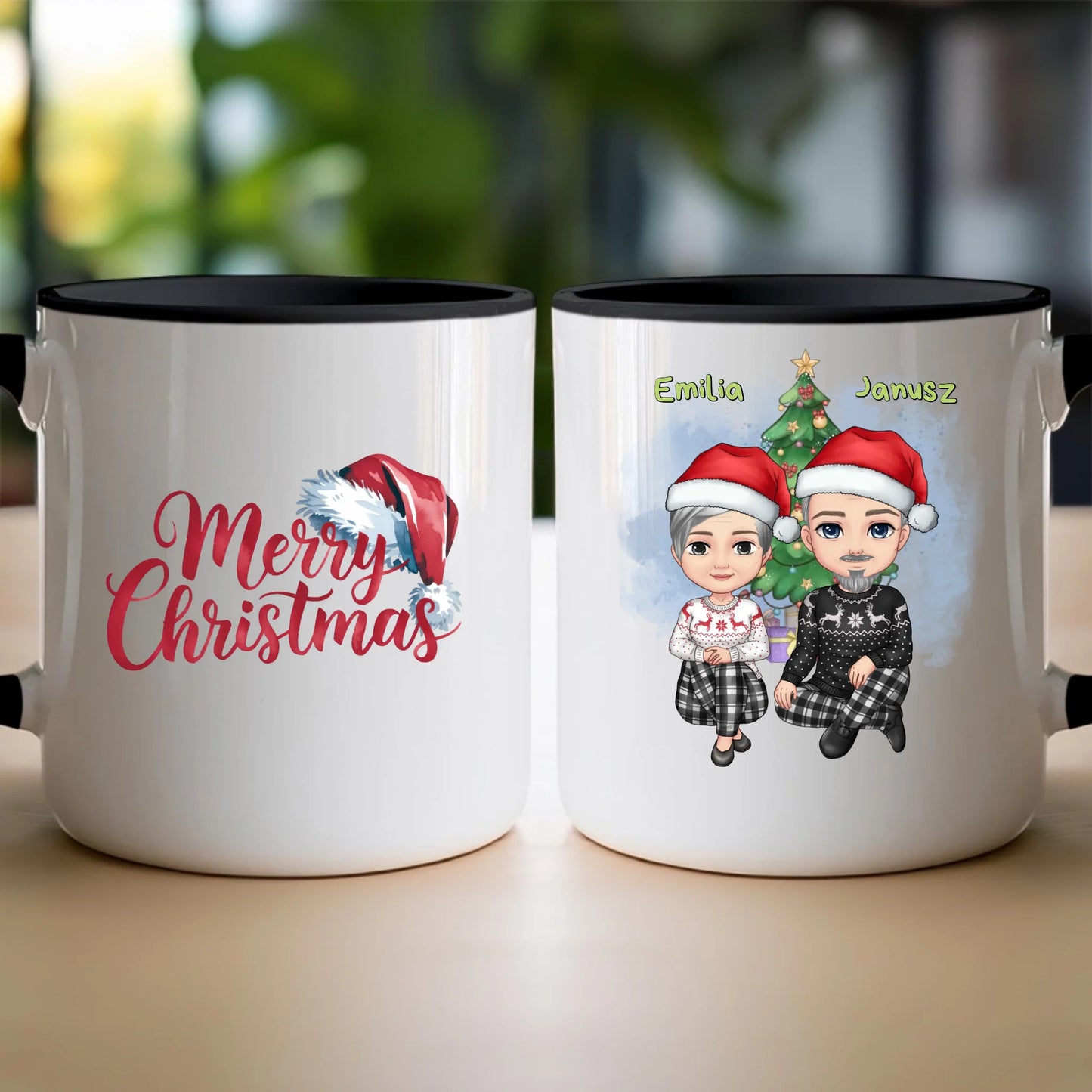 Kubek personalizowany świąteczny dla babci i dziadka #603