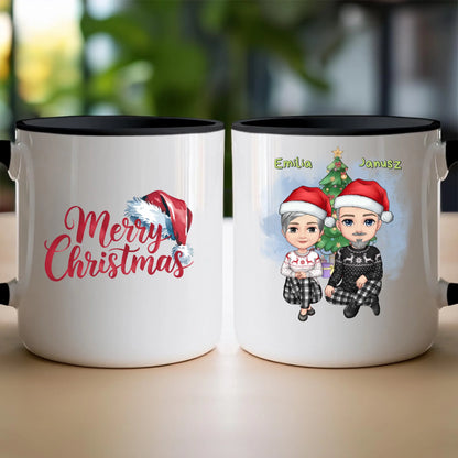 Kubek personalizowany świąteczny dla babci i dziadka #603