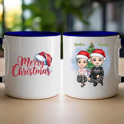 Kubek personalizowany świąteczny dla babci i dziadka #603