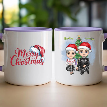 Kubek personalizowany świąteczny dla babci i dziadka #603