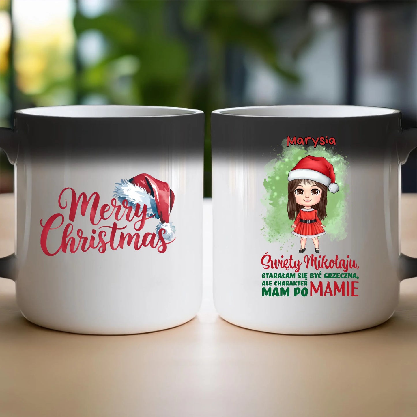 Kubek personalizowany świąteczny dla dziewczynki #90